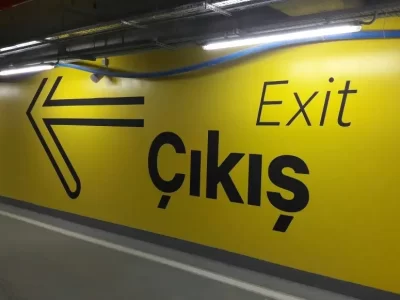 Görkem Trafik otopark araç yönlendirme işaretleri ve levha uygulaması