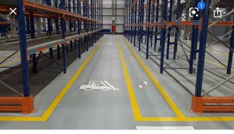 Fabrika İçi Yaya ve Forklift Yolu Çizgi Uygulamaları - Görkem Trafik Profesyonel Çözümler