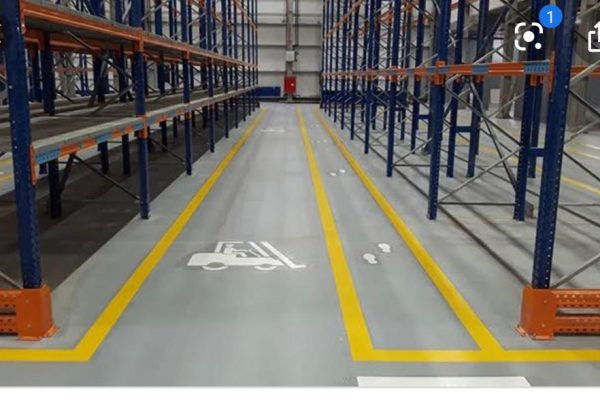 Fabrika İçi Yaya ve Forklift Yolu Çizgi Uygulamaları - Görkem Trafik Profesyonel Çözümler