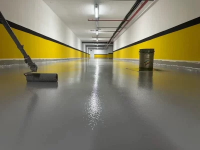 Görkem Trafik fabrika ve lojistik için dayanıklı epoksi zeminler uygulaması