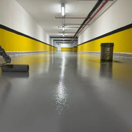 Görkem Trafik fabrika ve lojistik için dayanıklı epoksi zeminler uygulaması