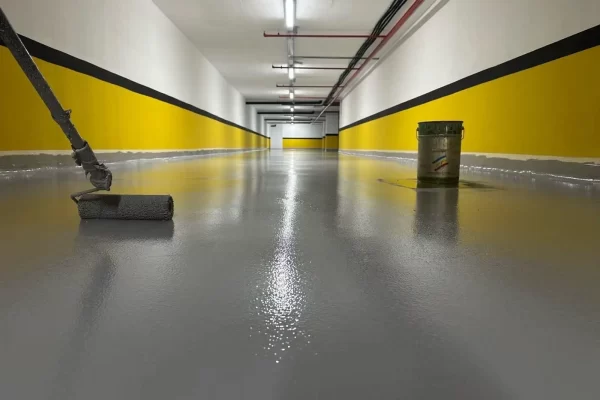 Görkem Trafik fabrika ve lojistik için dayanıklı epoksi zeminler uygulaması